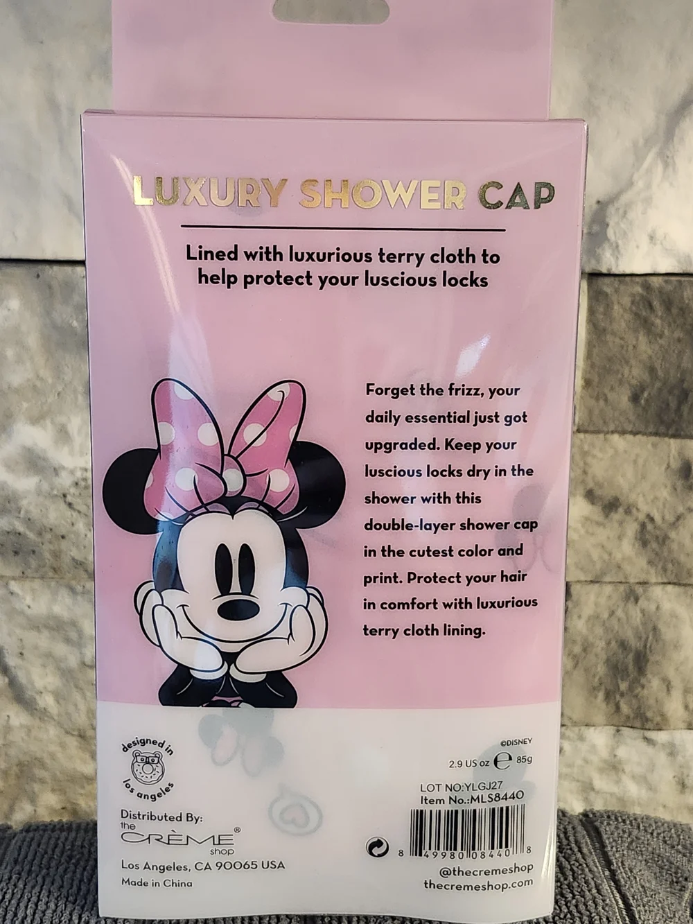 Minnie Mouse Luxury Pink Shower Cap